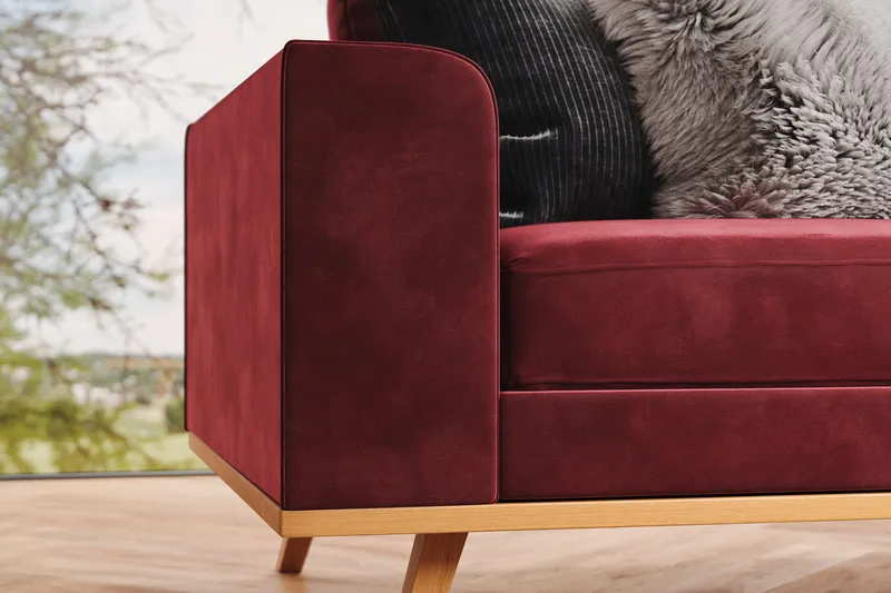 Copenhagen 4-sits Sammetssoffa - Lila - Möbler - Vardagsrum - Soffor - 4-sits soffor