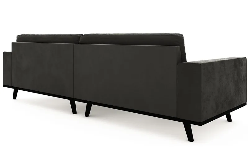 Copenhagen 4-sits Sammetssoffa - Mörkgrå - Möbler - Vardagsrum - Soffor - 4-sits soffor