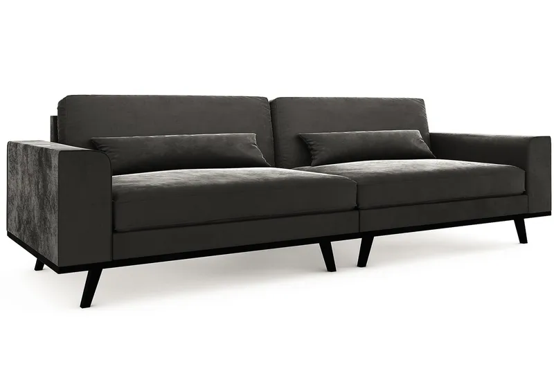 Copenhagen 4-sits Sammetssoffa - Mörkgrå - Möbler - Vardagsrum - Soffor - 4-sits soffor