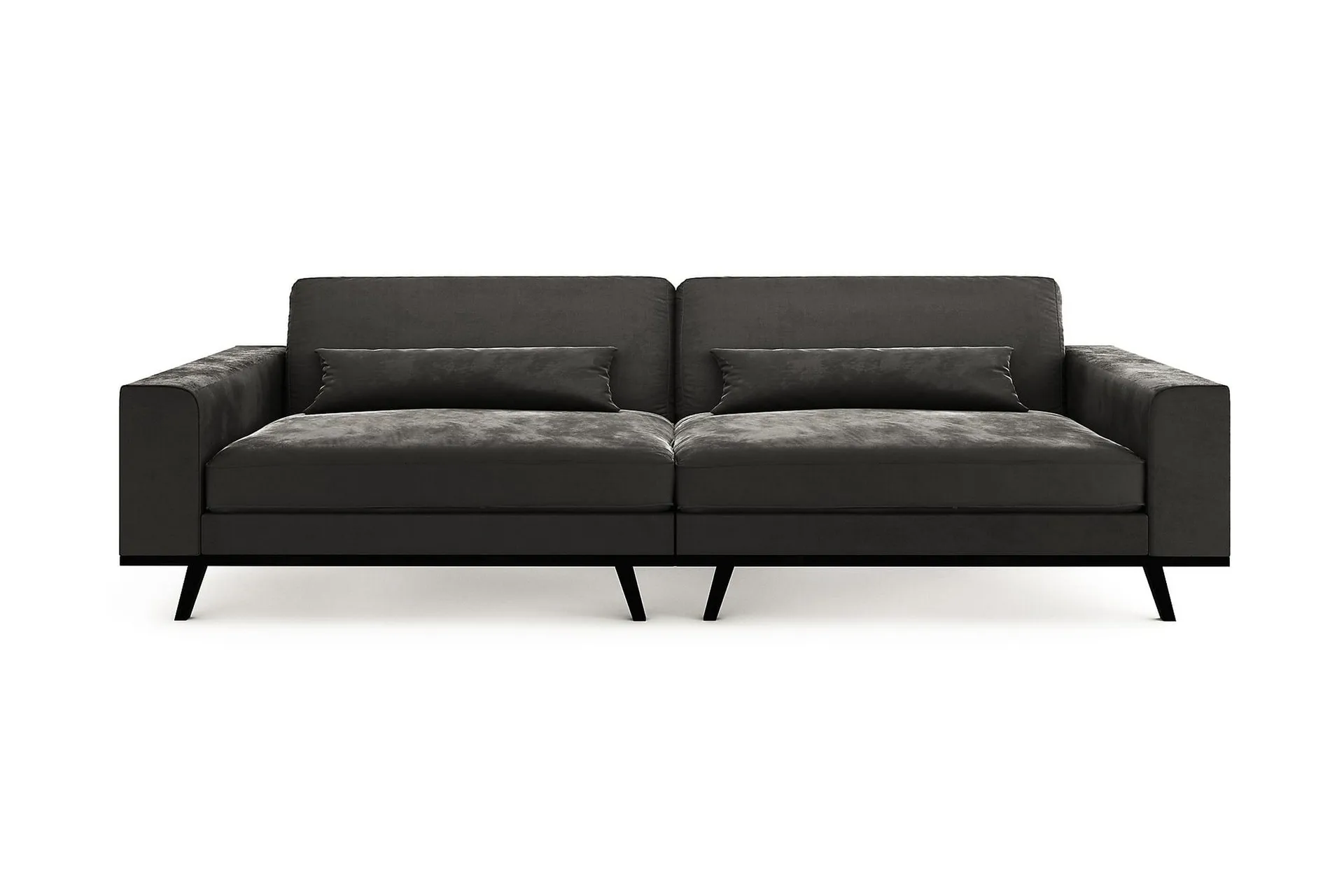 copenhagen 4-sits sammetssoffa - mörkgrå