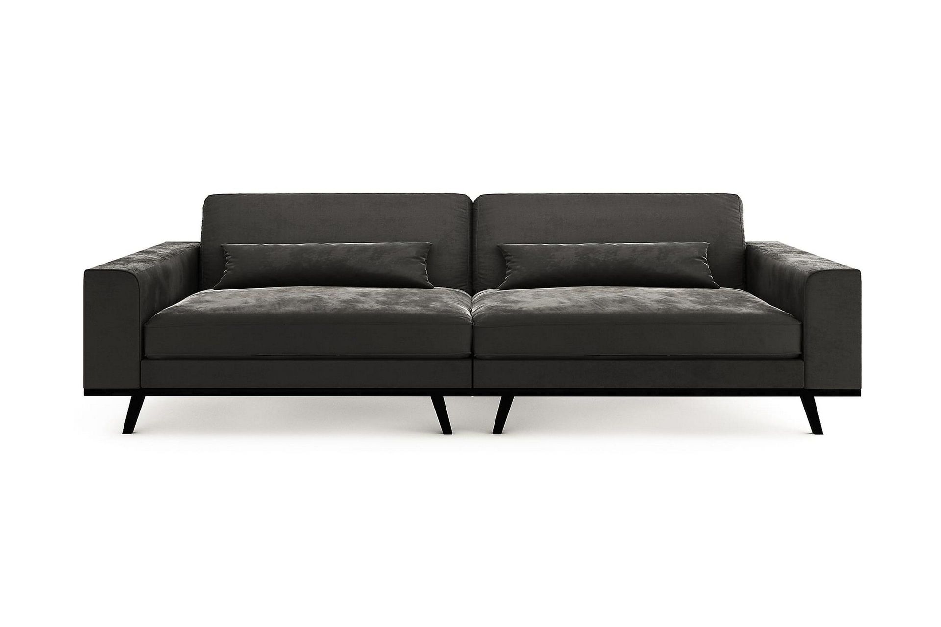 copenhagen 4-sits sammetssoffa - mörkgrå