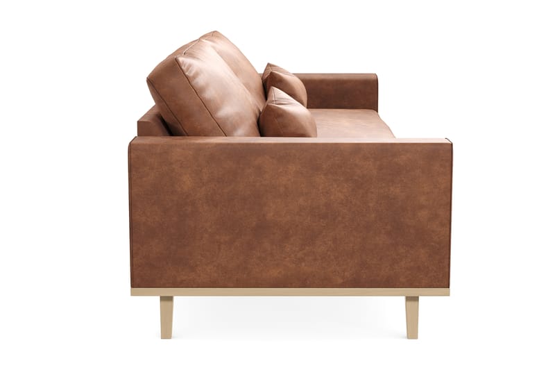 Copenhagen 4-sits Soffa i Konstläder - Brun - Möbler - Vardagsrum - Soffor - 4-sits soffor