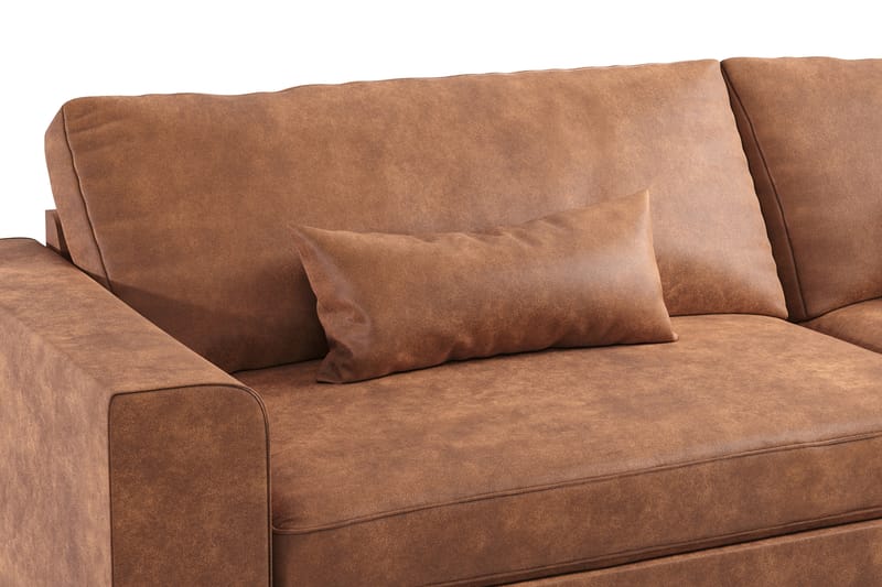 Copenhagen 4-sits Soffa i Konstläder - Brun - Möbler - Vardagsrum - Soffor - 4-sits soffor