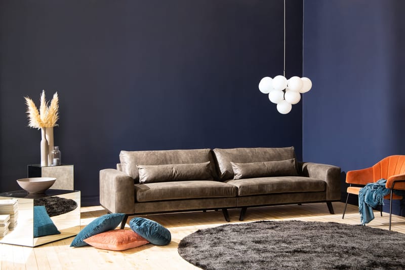 Copenhagen 4-sits Soffa i Konstläder - Mörkgrå - Möbler - Vardagsrum - Soffor - 4-sits soffor