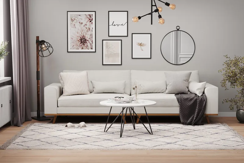 Copenhagen 4-sits Tygsoffa - Ljusgrå - Möbler - Vardagsrum - Soffor - 4-sits soffor