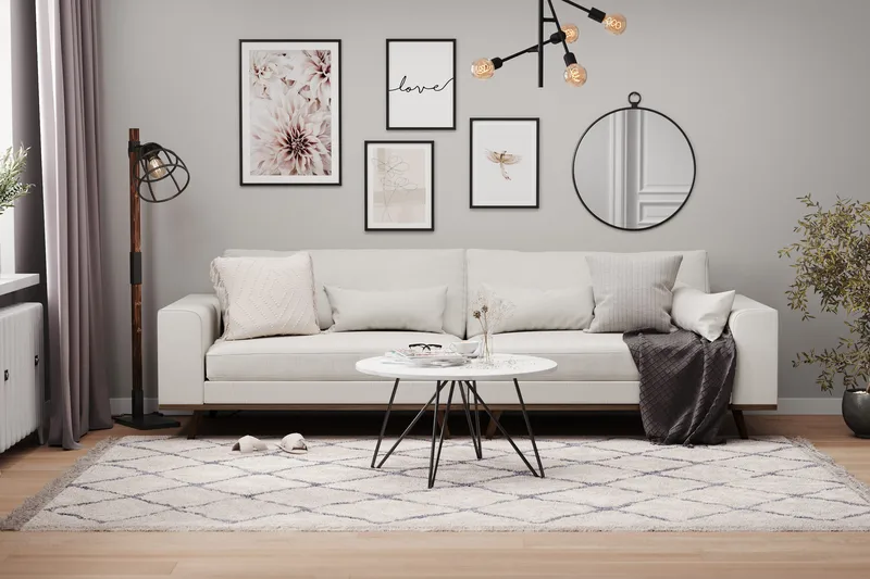 Copenhagen 4-sits Tygsoffa - Ljusgrå - Möbler - Vardagsrum - Soffor - 4-sits soffor