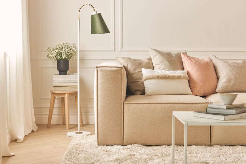 Cubo 4-sits Djup Modulsoffa i Manchester - Beige - Möbler - Vardagsrum - Soffor - 4-sits soffor
