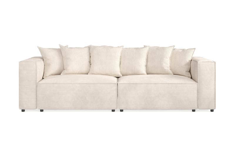 Cubo 4-sits Djup Modulsoffa i Manchester - Beige - Möbler - Vardagsrum - Soffor - 4-sits soffor