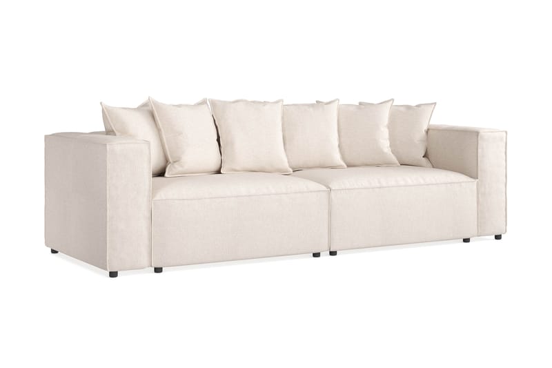 Cubo 4-sits Djup Modulsoffa i Manchester - Beige - Möbler - Vardagsrum - Soffor - 4-sits soffor