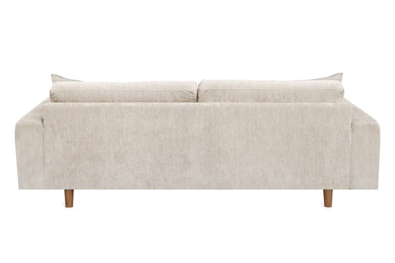 ENTINS 4-sits Sammetssoffa Beige/Ek - Möbler - Vardagsrum - Soffor - 4-sits soffor