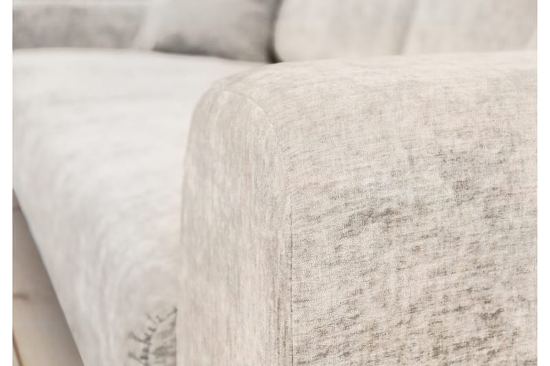 ENTINS 4-sits Sammetssoffa Beige/Ek - Möbler - Vardagsrum - Soffor - 4-sits soffor