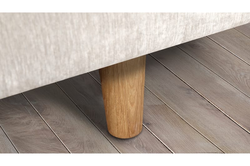 ENTINS 4-sits Sammetssoffa Beige/Ek - Möbler - Vardagsrum - Soffor - 4-sits soffor