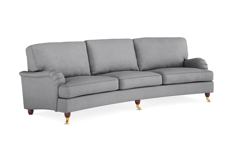 Howard Lyx 4-sits Svängd Tygsoffa - Ljusgrå - Möbler - Vardagsrum - Soffor - 4-sits soffor