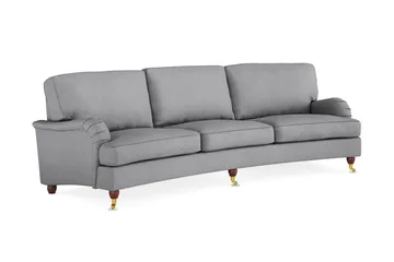 Howard Lyx 4-sits Svängd Tygsoffa - Ljusgrå - Möbler - Vardagsrum - Soffor - 4-sits soffor