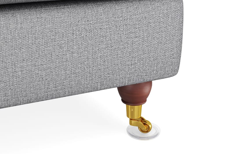 Howard Lyx 4-sits Svängd Tygsoffa - Ljusgrå - Möbler - Vardagsrum - Soffor - 4-sits soffor
