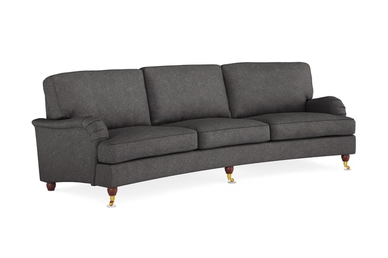 Howard Lyx 4-sits Svängd Tygsoffa - Mörkgrå - Möbler - Vardagsrum - Soffor - 4-sits soffor
