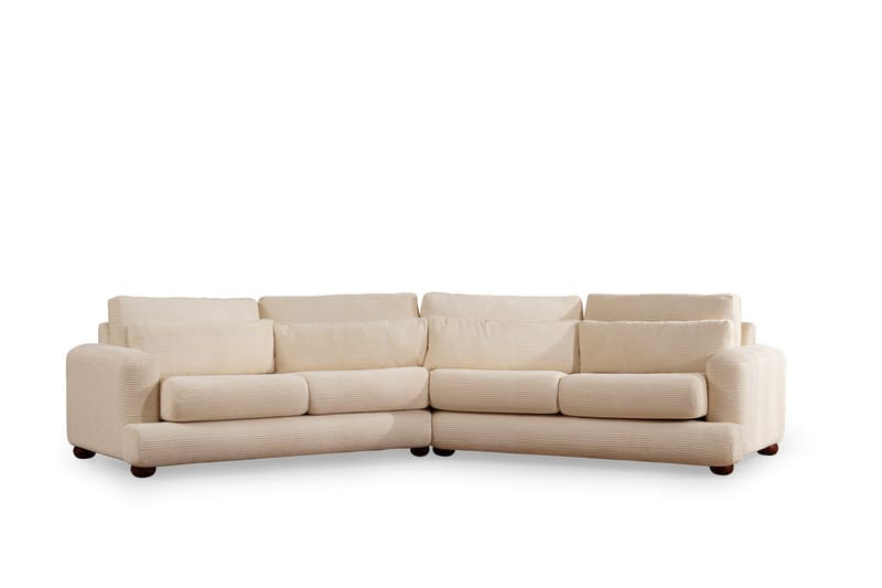 Madhan Svängd Soffa 4-sits Beige - 4-sits soffor