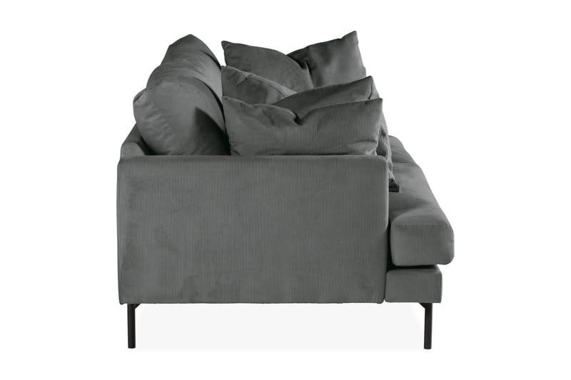 Menard 3-sits Djup Manchestersoffa - Grå - Möbler - Vardagsrum - Soffor - 3-sits soffor