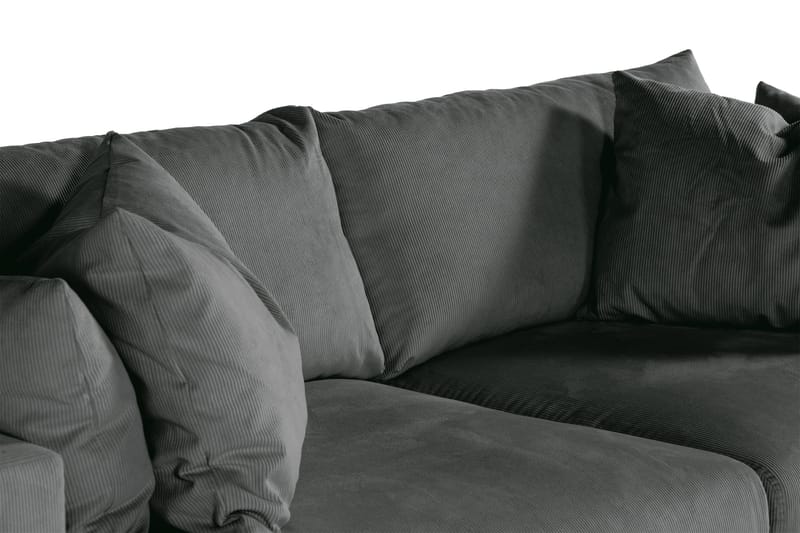 Menard 3-sits Djup Manchestersoffa - Grå - Möbler - Vardagsrum - Soffor - 3-sits soffor