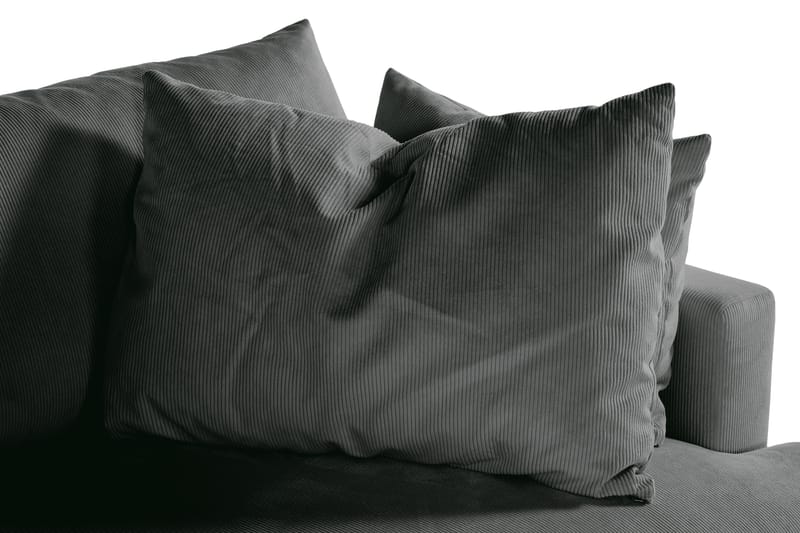 Menard 3-sits Djup Manchestersoffa - Grå - Möbler - Vardagsrum - Soffor - 3-sits soffor