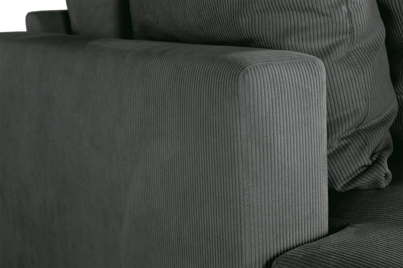 Menard 3-sits Djup Manchestersoffa - Grå - Möbler - Vardagsrum - Soffor - 3-sits soffor