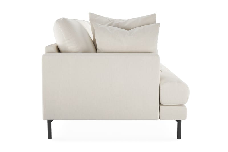 Menard 3-sits Djup Sammetssoffa 225 cm bred - Krämvit - Möbler - Vardagsrum - Soffor - Sammetssoffor