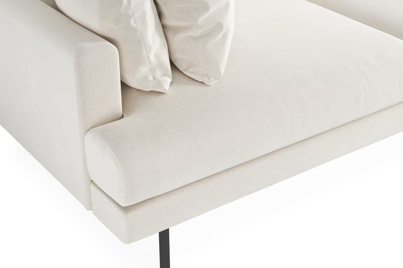 Menard 3-sits Djup Sammetssoffa 225 cm bred - Krämvit - Möbler - Vardagsrum - Soffor - Sammetssoffor