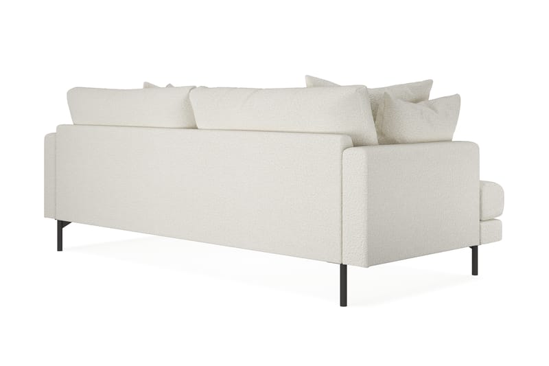 Menard 3-sits Djup Soffa i Bouclé 225 cm bred - Vit - Möbler - Vardagsrum - Soffor - 3-sits soffor