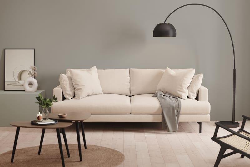 Menard 3-sits Djup Tygsoffa 225 cm bred - Beige - Möbler - Vardagsrum - Soffor - 3-sits soffor