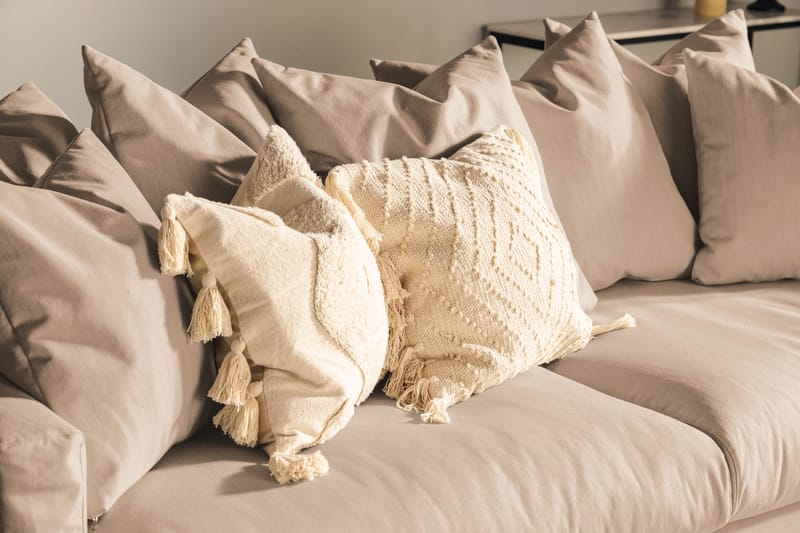 Menard 3-sits Djup Tygsoffa - Beige - Möbler - Vardagsrum - Soffor - 3-sits soffor