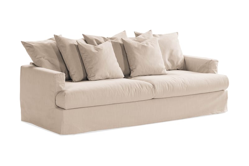 Menard 3-sits Djup Tygsoffa - Beige - Möbler - Vardagsrum - Soffor - 3-sits soffor