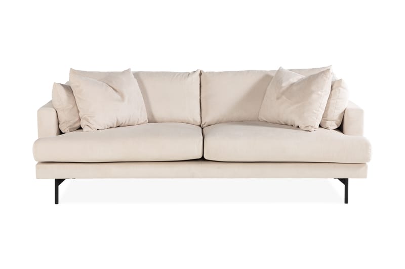 Menard 3-sits Manchestersoffa - Beige - Möbler - Vardagsrum - Soffor - 3-sits soffor