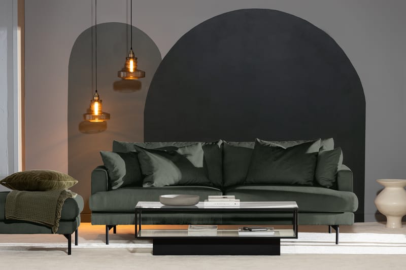 Menard 3-sits Manchestersoffa - Grön - Möbler - Vardagsrum - Soffor - 3-sits soffor