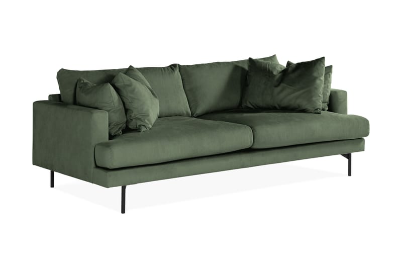 Menard 3-sits Manchestersoffa - Grön - Möbler - Vardagsrum - Soffor - 3-sits soffor