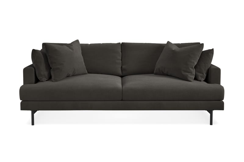 Menard 3-sits Manchestersoffa - Mörkgrå - Möbler - Vardagsrum - Soffor - 3-sits soffor