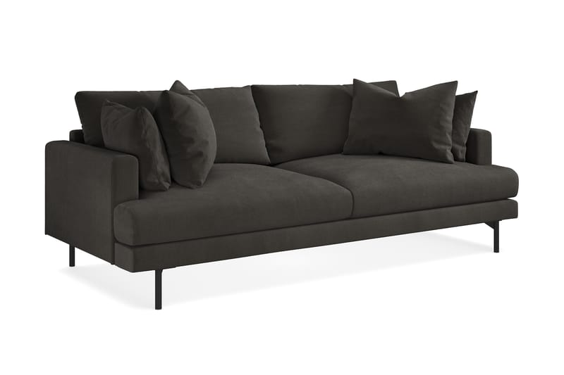 Menard 3-sits Manchestersoffa - Mörkgrå - Möbler - Vardagsrum - Soffor - 3-sits soffor