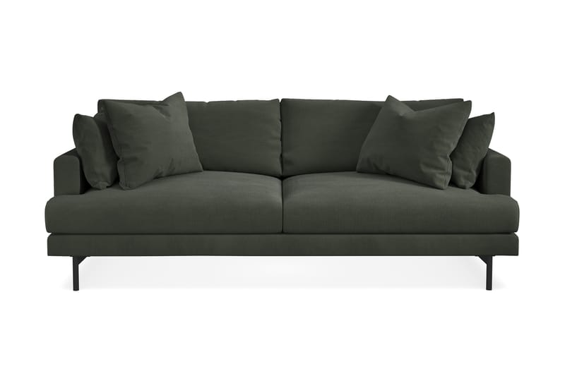 Menard 3-sits Manchestersoffa - Mörkgrön - Möbler - Vardagsrum - Soffor - 3-sits soffor
