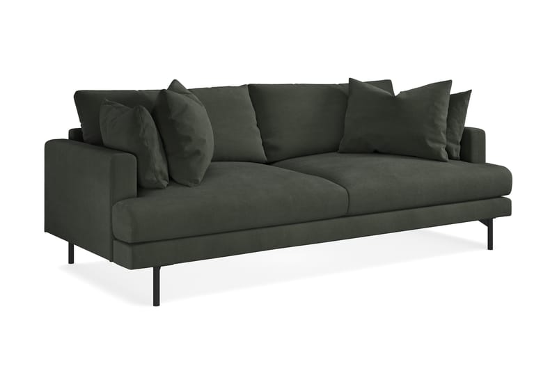 Menard 3-sits Manchestersoffa - Mörkgrön - Möbler - Vardagsrum - Soffor - 3-sits soffor