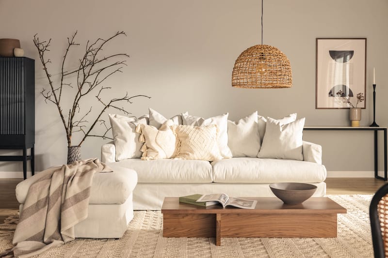 Menard 3-sits Tygsoffa - Ljusgrå - Möbler - Vardagsrum - Soffor - 3-sits soffor
