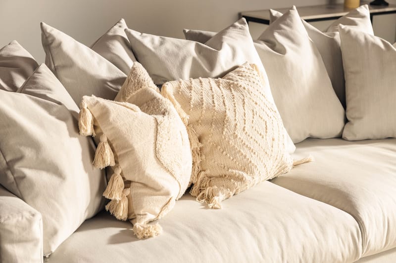 Menard 3-sits Tygsoffa - Ljusgrå - Möbler - Vardagsrum - Soffor - 3-sits soffor