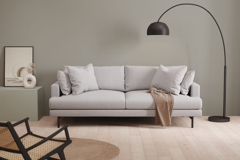 Menard 3-sits Tygsoffa - Ljusgrå - Möbler - Vardagsrum - Soffor - 3-sits soffor