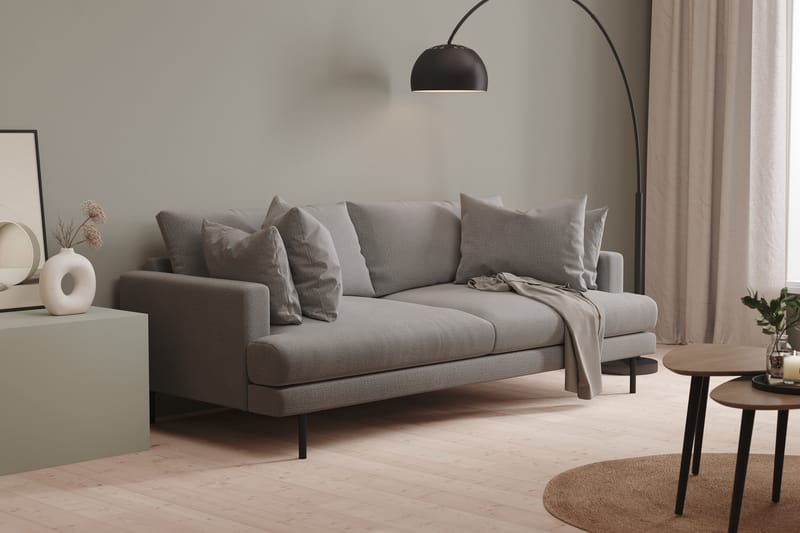 Menard 3-sits Tygsoffa - Mörkgrå - Möbler - Vardagsrum - Soffor - 3-sits soffor
