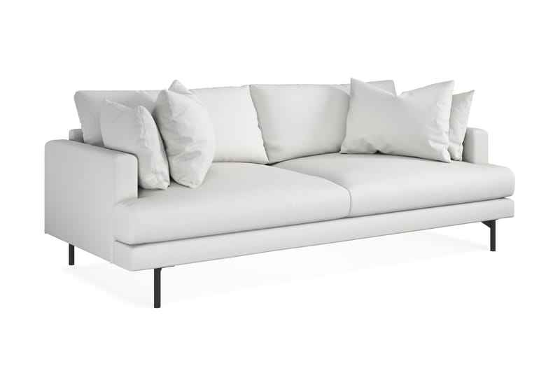 Menard 3-sits Tygsoffa - Vit - Möbler - Vardagsrum - Soffor - 3-sits soffor