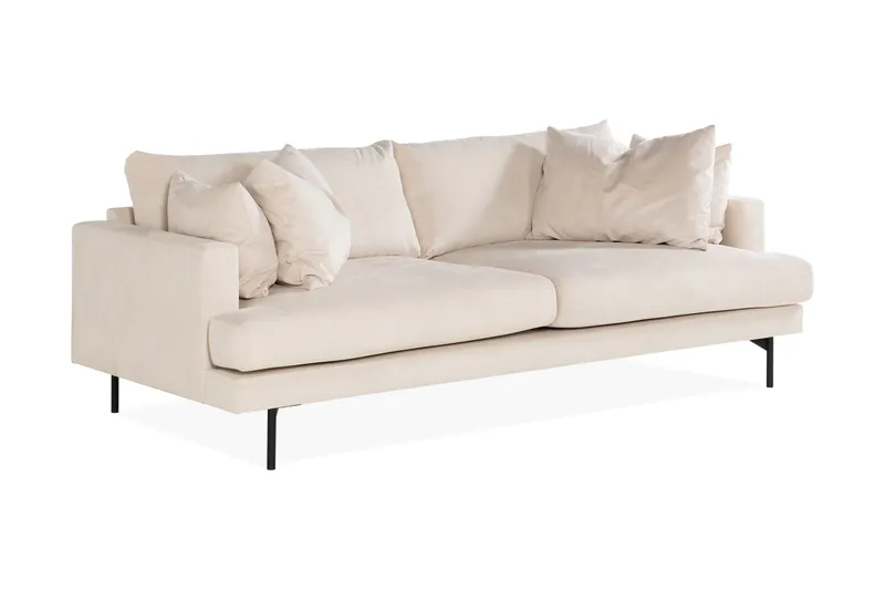 Menard 4-sits Djup Manchestersoffa - Beige - Möbler - Vardagsrum - Soffor - 4-sits soffor