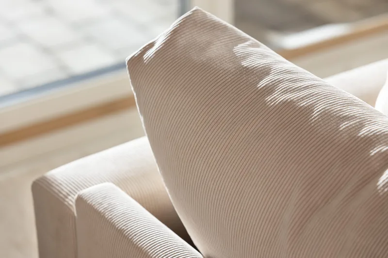 Menard 4-sits Djup Manchestersoffa - Beige - Möbler - Vardagsrum - Soffor - 4-sits soffor