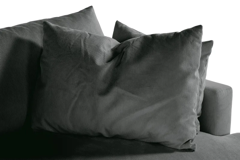 Menard 4-sits Djup Manchestersoffa - Grå - Möbler - Vardagsrum - Soffor - 4-sits soffor