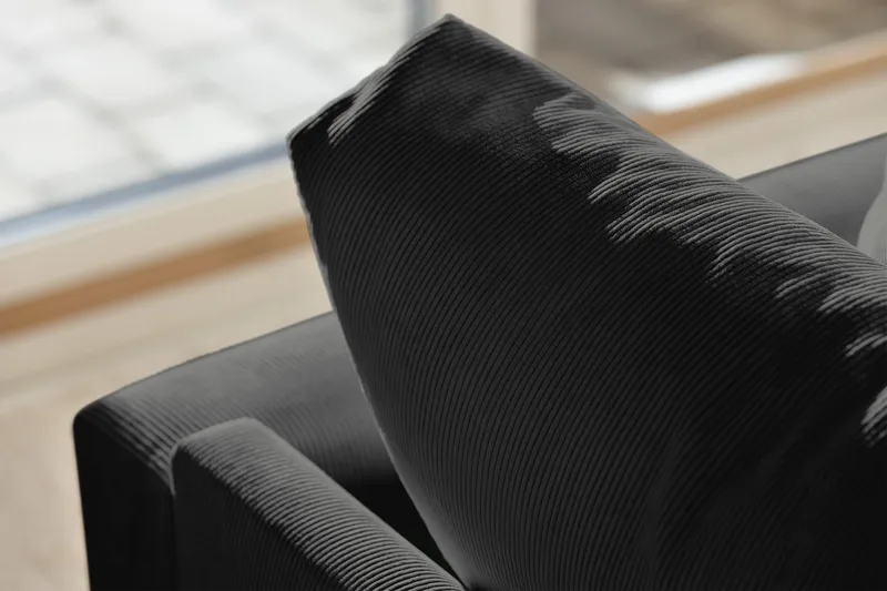 Menard 4-sits Djup Manchestersoffa - Grå - Möbler - Vardagsrum - Soffor - 4-sits soffor