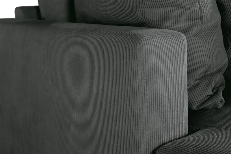 Menard 4-sits Djup Manchestersoffa - Grå - Möbler - Vardagsrum - Soffor - 4-sits soffor