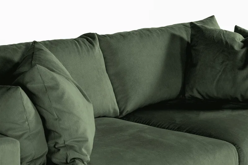 Menard 4-sits Djup Manchestersoffa - Grön - Möbler - Vardagsrum - Soffor - 4-sits soffor