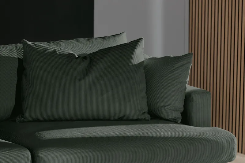 Menard 4-sits Djup Manchestersoffa - Grön - Möbler - Vardagsrum - Soffor - 4-sits soffor